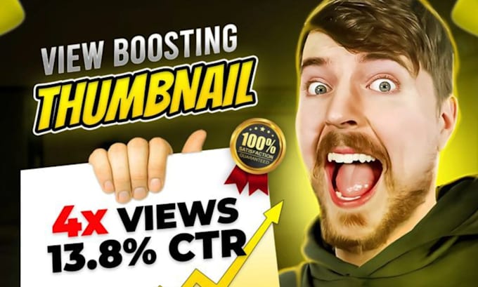 Bestseller - design view boasting thumbnail mind blowing  youtube thumbnail