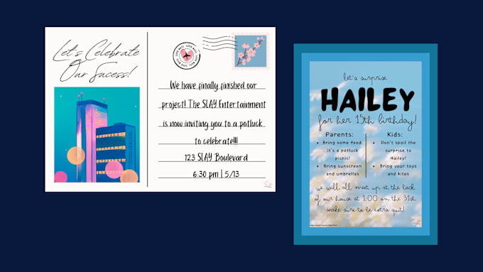 Gig Preview - Design an aesthetic and distinctive invitation using canva