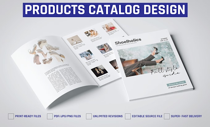 Gig Preview - Design product catalog, sell sheet, product sheet, lookbook, catalogue, magazine