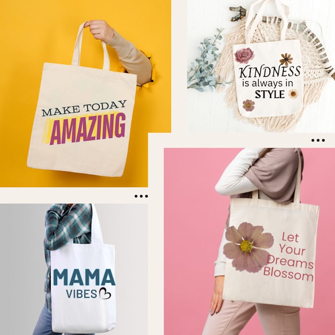 Gig Preview - Design unique canva tote bag designs with its mockup