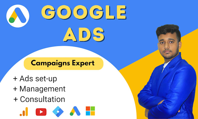 Gig Preview - Setup and manage your google ads adwords PPC campaign