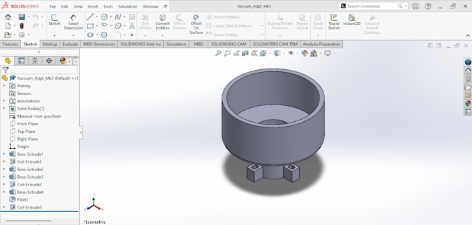 Gig Preview - Use solidworks to work on initial designs and revisions