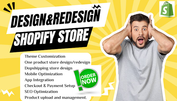 Gig Preview - Build high converting shopify dropshipping store, shopify ecommerce website