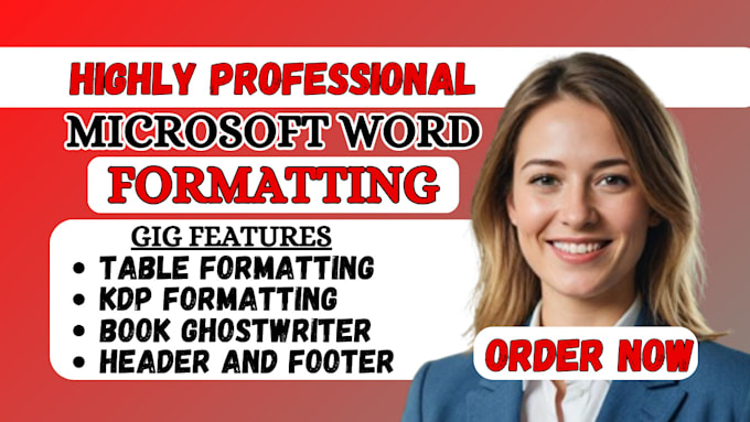 Gig Preview - Microsoft word document formatting google docs, document editing, word templates