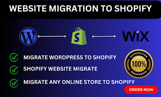 Gig Preview - Migrate wordpress to shopify, shopify migration wix to shopify figma to shopify