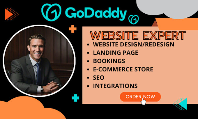 Gig Preview - Godaddy website design godaddy website redesign develop godaddy website