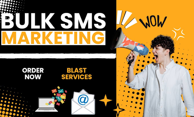 Gig Preview - Send bulk SMS message marketing campaign, bulk email with simple texting twilio