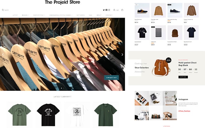 Gig Preview - Design streetwear shopify website for your clothing brand