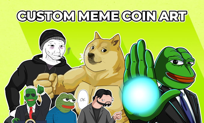 Gig Preview - Draw custom, funny meme coin cartoon illustrations