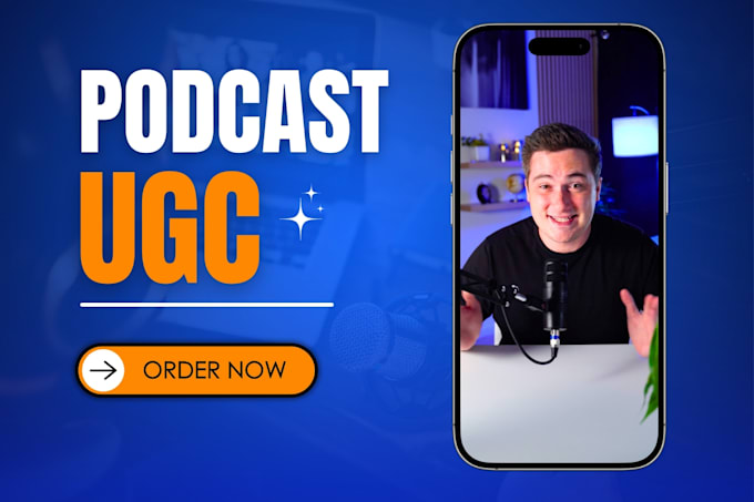 Gig Preview - Make a podcast style ugc video ad in studio quality