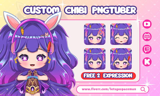 Gig Preview - Design chibi pngtuber for twitch and stream