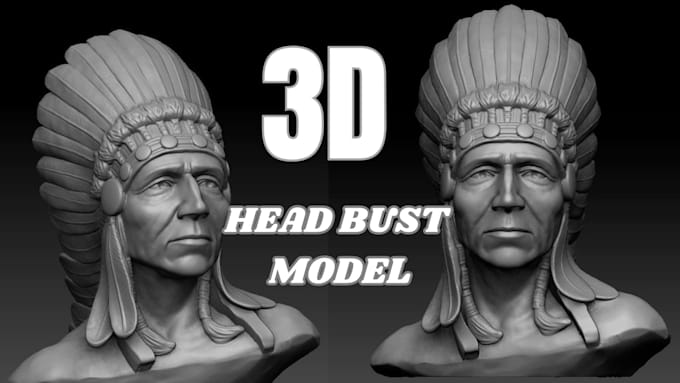 Gig Preview - Sculpt 3d character model 3d head bust model 3d action figure stl for printing