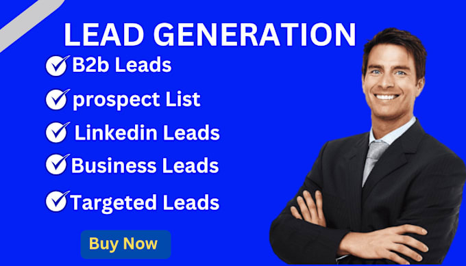 Gig Preview - B2b lead generation, linkedin lead generation and contact list build