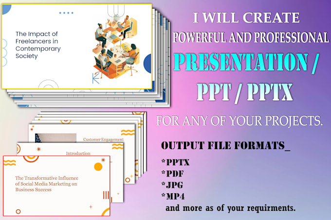 Gig Preview - Design professional powerpoint presentations and video slide