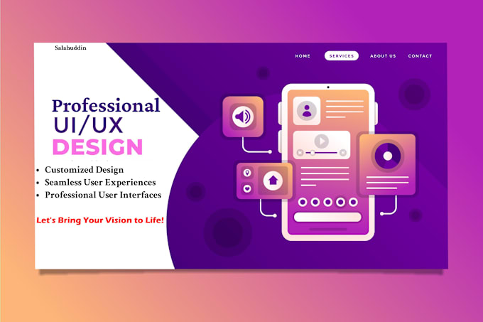 Gig Preview - Make professional UI UX design for mobile apps  using figma