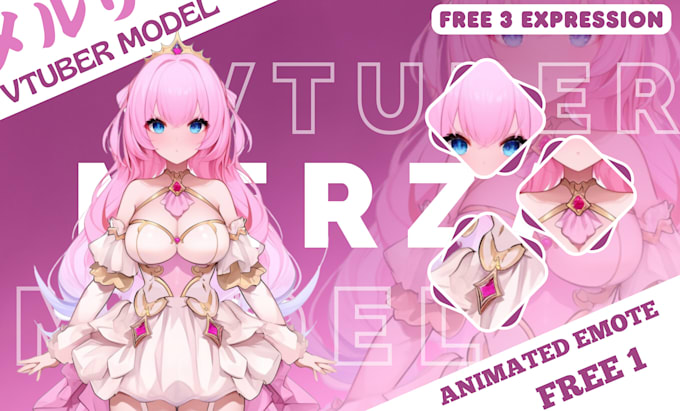 Bestseller - design anime vtuber model live2d ready to rig for streaming