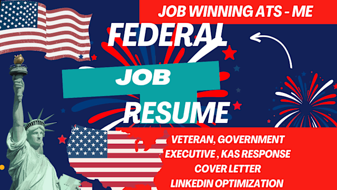 Gig Preview - Do federal resume writing for your targeted job, usa job search