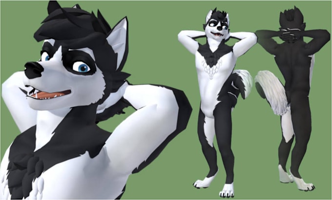 Gig Preview - Create custom vr chat avatar, furry, nsfw, fursona, character model, meterverse