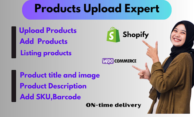 Gig Preview - Upload product to shopify store or handle product listing