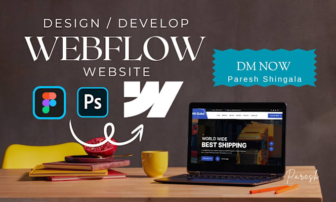 Gig Preview - Convert figma to webflow website, design or redesign webflow