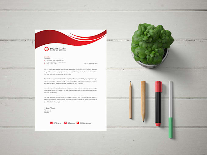 Gig Preview - Design creative letterhead and business card in 4 hours