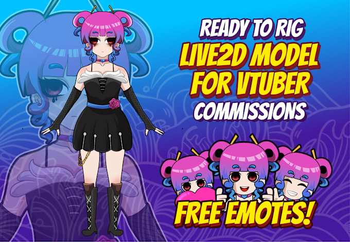 Gig Preview - Design a professional live2d character model for vtuber