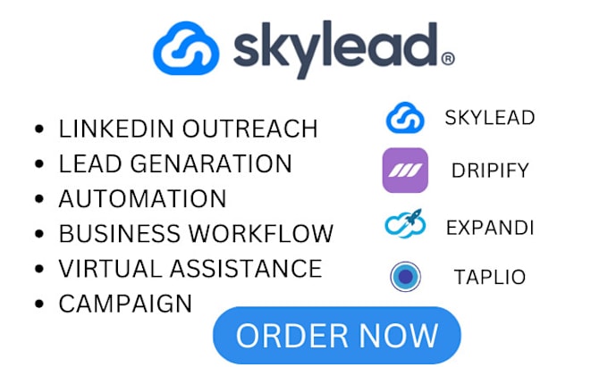 Gig Preview - Expandi io skylead for linkedin outreach automation and dripify