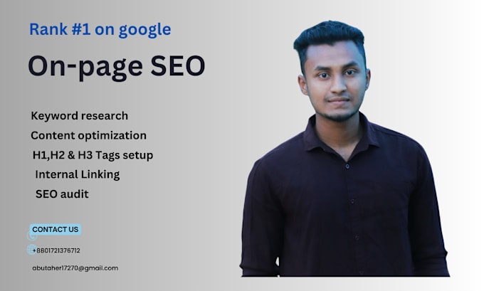 Gig Preview - Do on page SEO service for your website ranking