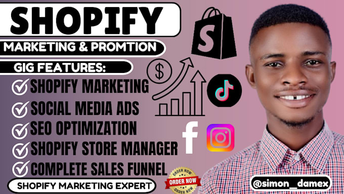 Gig Preview - Do shopify sales marketing shopify website promotion store manager facebook ads