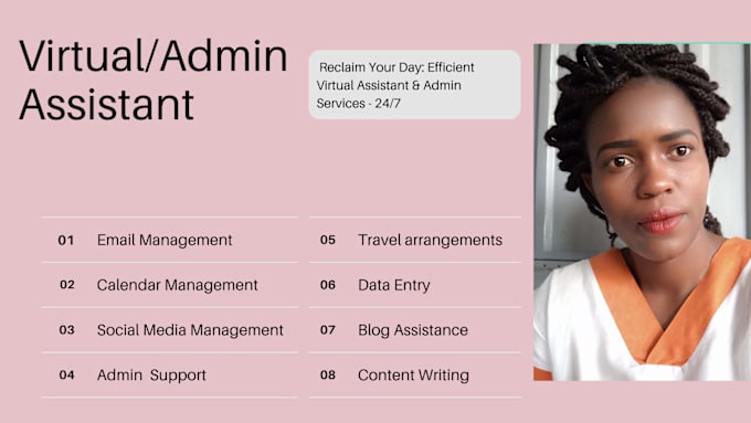 Gig Preview - Be your personal administrative virtual assistant