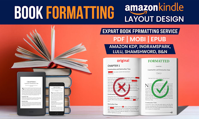 Bestseller - do book formatting, paperback, kindle and ebook, with stylish book layout design