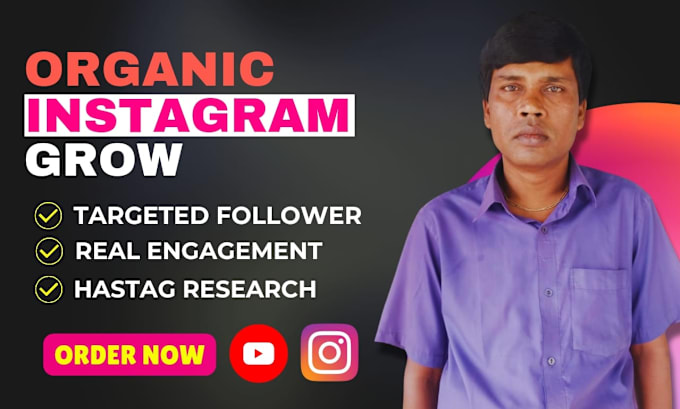 Gig Preview - Do instagram marketing or promotion for organic growth