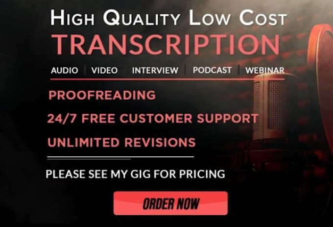 Gig Preview - Provide video or audio transcription services