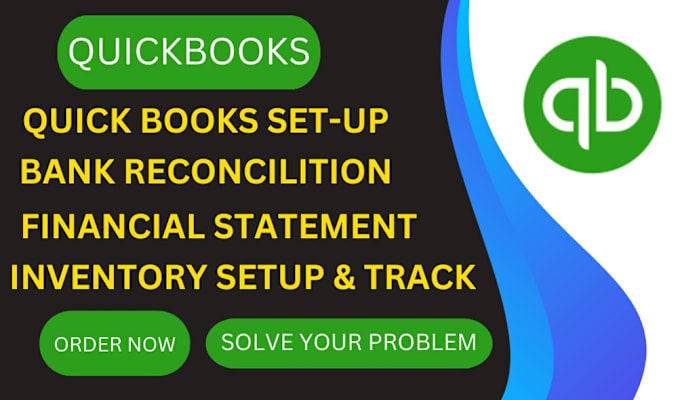 Gig Preview - Do setup, cleanup, bank reconciliation in quickbooks online