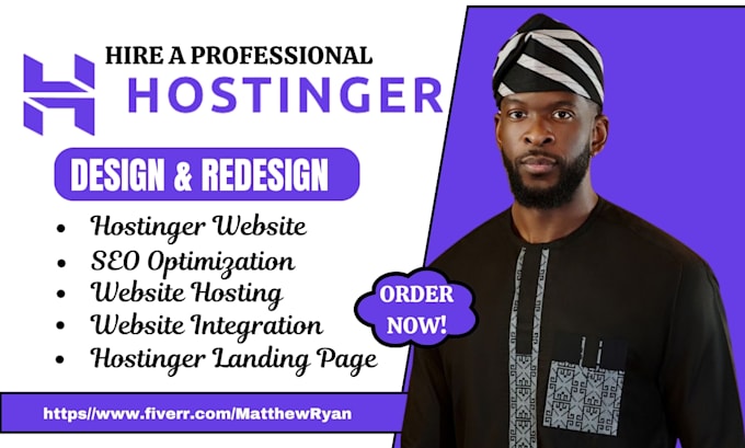 Gig Preview - Hostinger website design hostinger website redesign hostinger website design