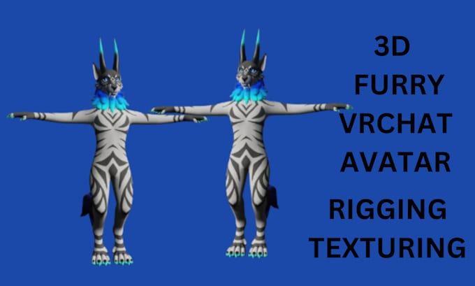 Bestseller - create a vrchat  furry vrchat avatar vr furry fursona nsfw amine avatar rig