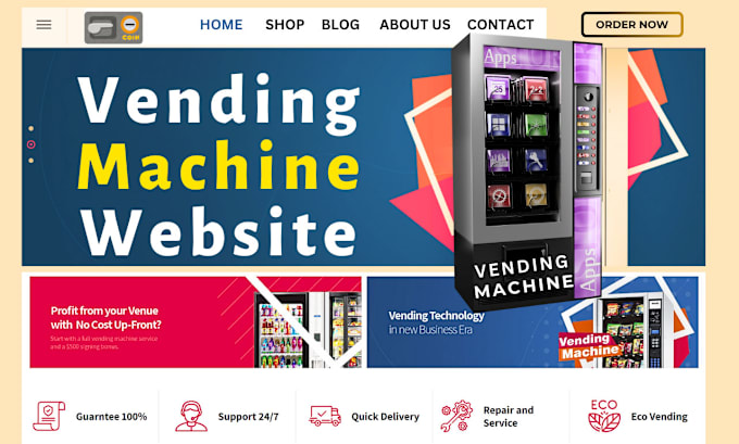 Gig Preview - Design vending machine website for vending machine business