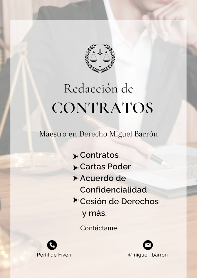 Gig Preview - Servicio experto en contratos legales y litigio en méxico