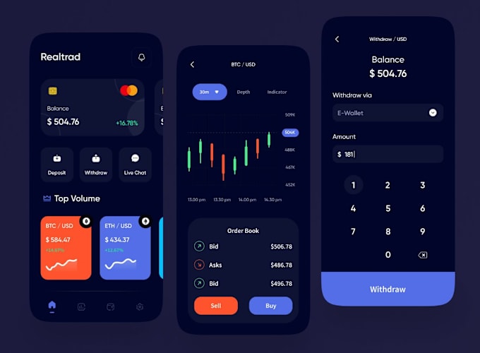 Bestseller - crypto exchange wallet app,trading app,p2p,ui,crypto exchange wallet app