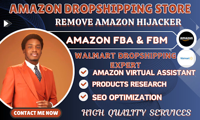 Gig Preview - Setup amazon dropshipping store, remove amazon hijacker, manage amazon store VA