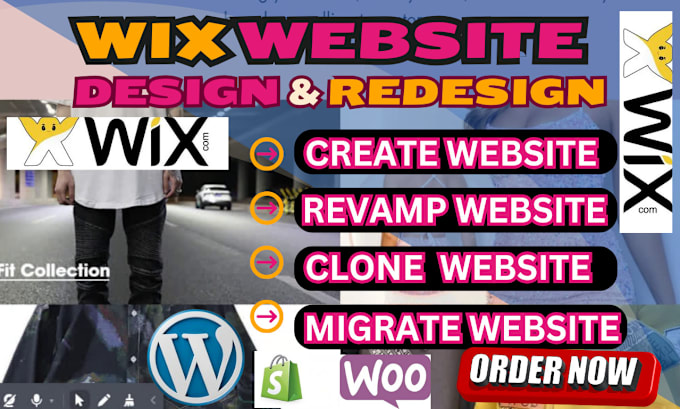 Gig Preview - Revamp wix landing page, design redesign wix website, clone ecommerce wix studio