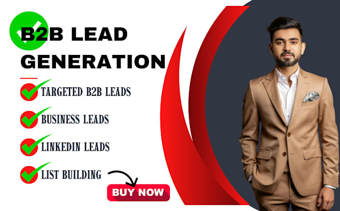 Gig Preview - Generate b2b leads for your business by using experties