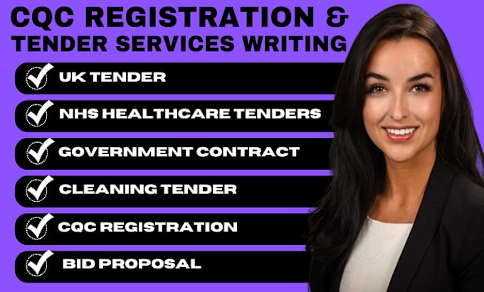 Gig Preview - Do cqc registration for nhs healthcare IT cleaning tender and obtain cqc id code