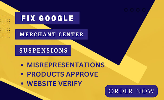 Gig Preview - Fix google merchant center suspension, fix suspension, errors, shopping ads gmc