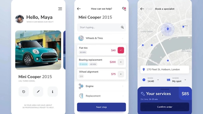 Bestseller - develop mechanic booking app, car wash app, car repair app, handy app