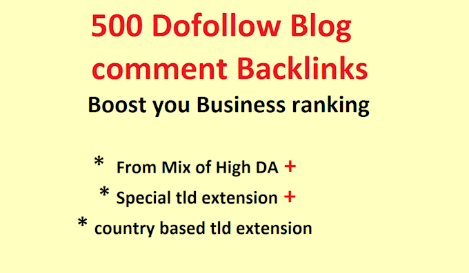 Gig Preview - 2000 dofollow blog comments backlinks for top google rankings