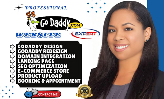 Gig Preview - Godaddy website design godaddy website redesign godaddy website design godaddy