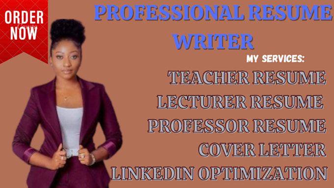 Bestseller - write you teacher resume, lecturer resume, professor, cover letter, linkedin