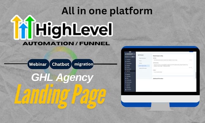 Gig Preview - Do gohighlevel webinar funnel gohighlevel automation ghl snapshot upex ads