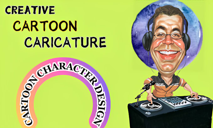 Gig Preview - Draw your portrait into cartoon caricature portrait, mascot logo